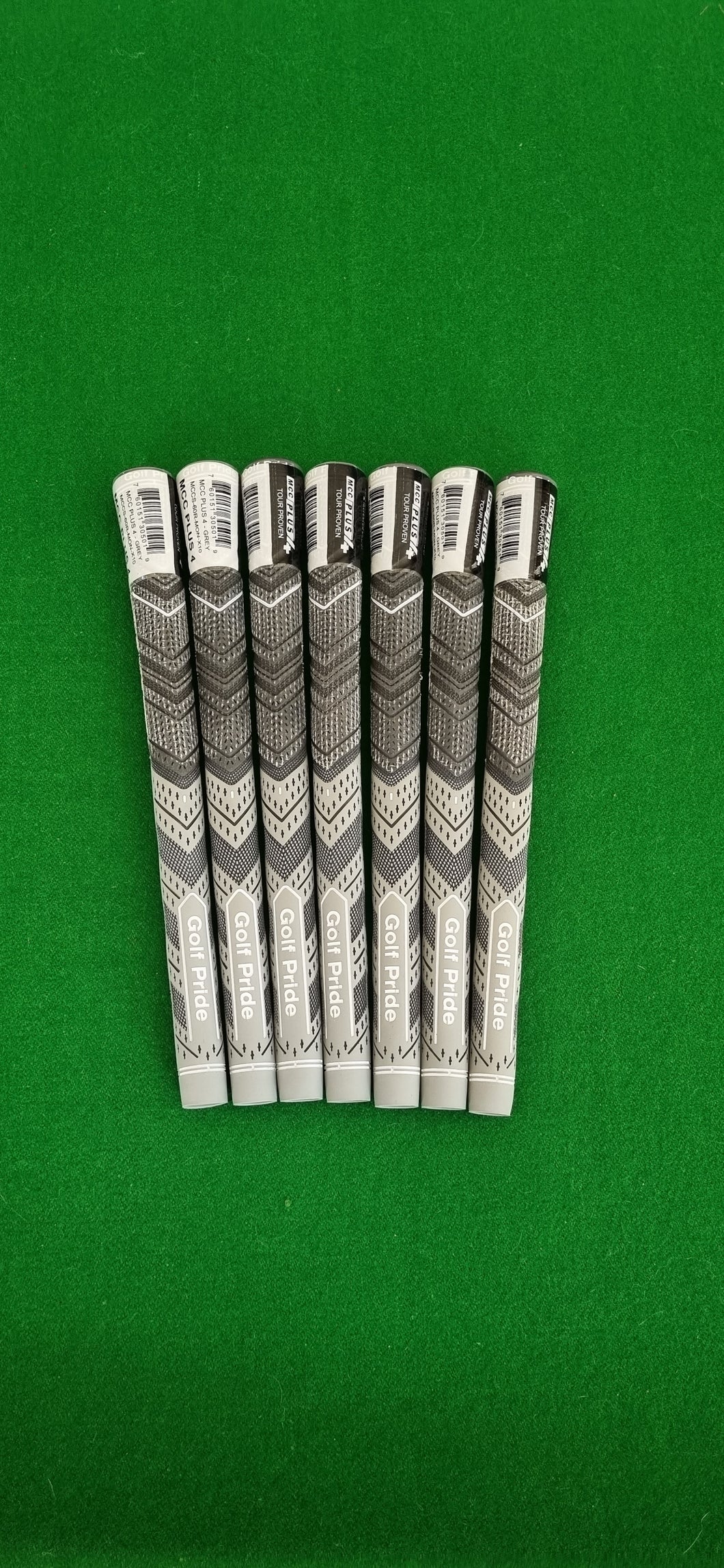 Golf Pride MCC Plus 4 Golf Grips - Grey - Standard - Set of 7 grips - New