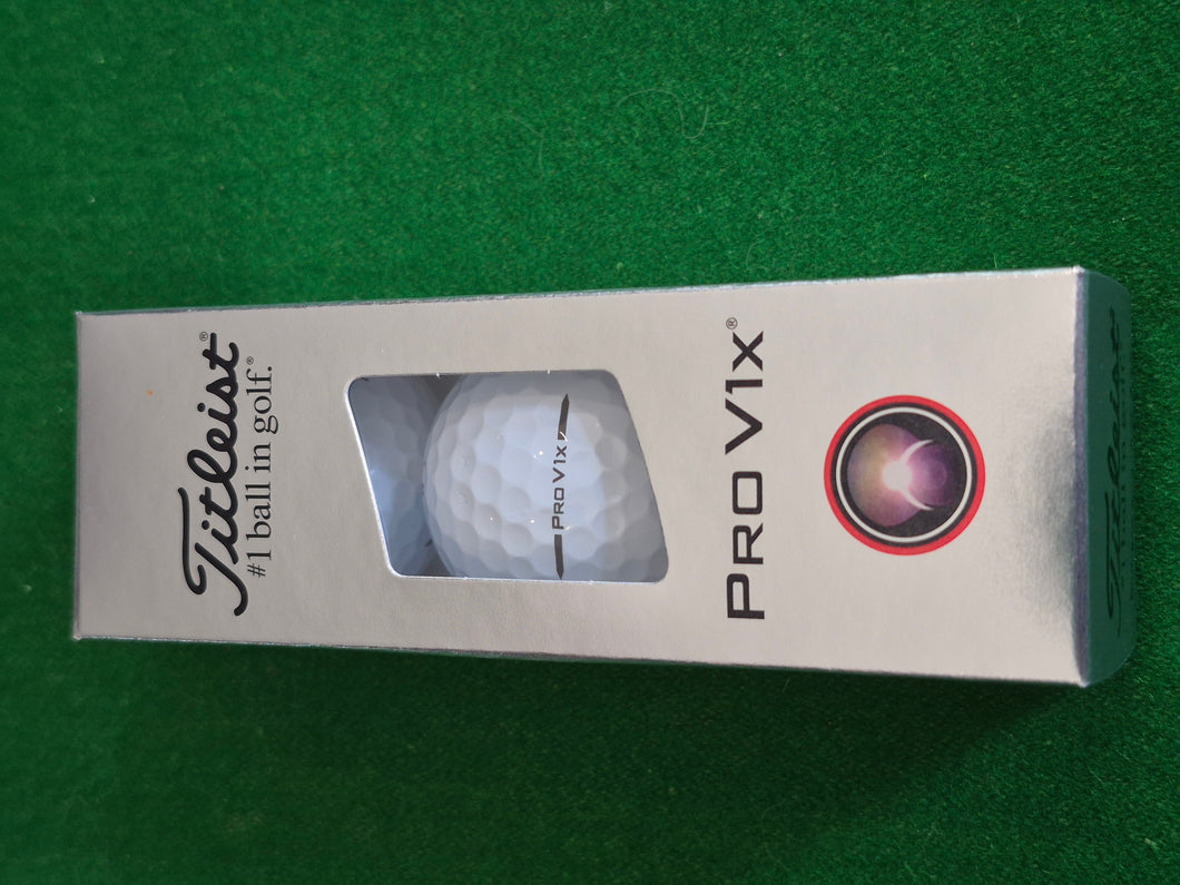 New Titleist Pro V1x 2025 Golf Balls - 3 balls per Sleeve - Brand New