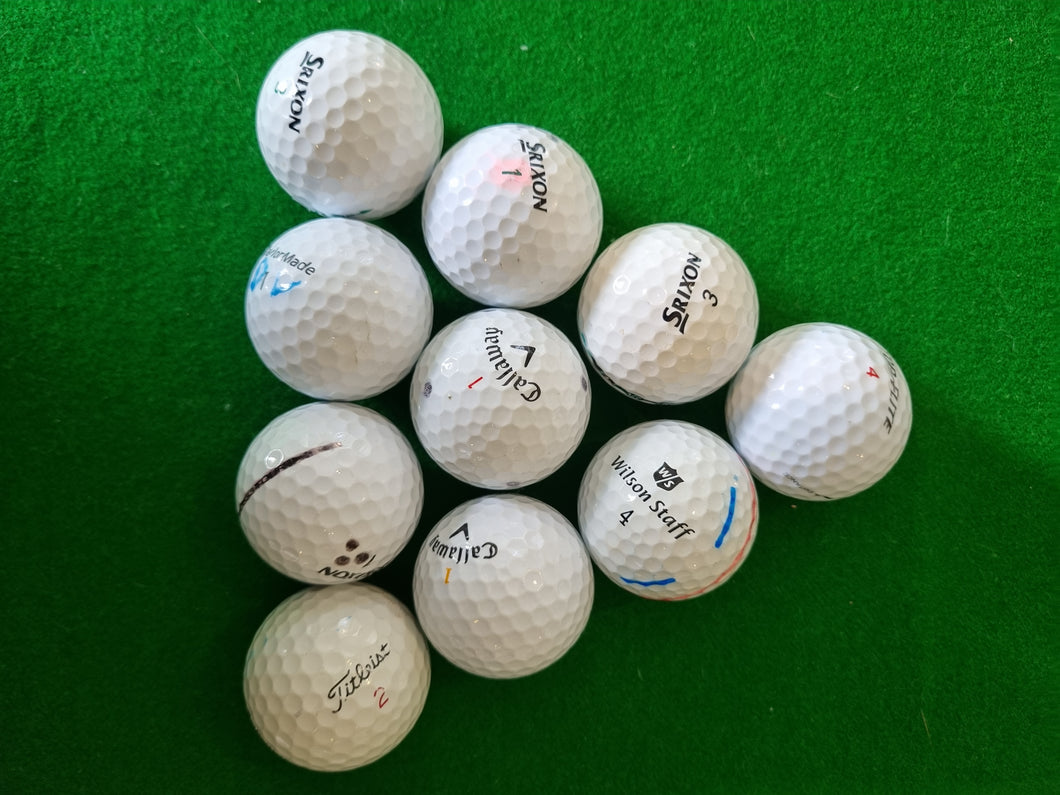 Mixed Golf Balls - A grade (Marked) - 10 balls per Pack