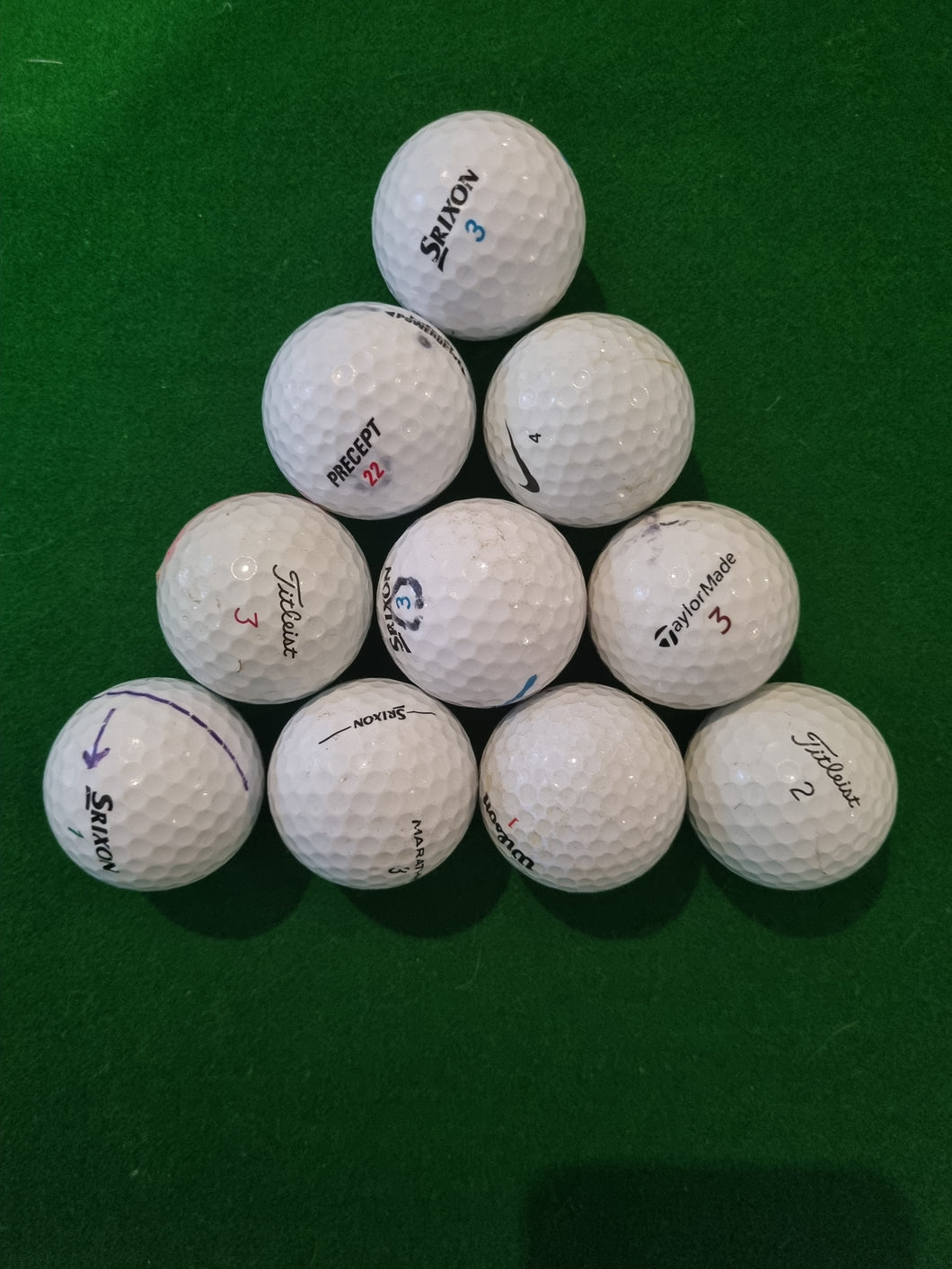 Mixed Golf Balls - B grade - 10 balls per Pack