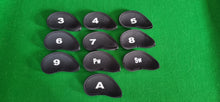 Load image into Gallery viewer, Golf Iron Covers 3 - SW + A (10 Covers) - Black - New
