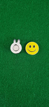 Load image into Gallery viewer, Golf Ball Marker with Magnetic Hat Clip - Smiley Face - New
