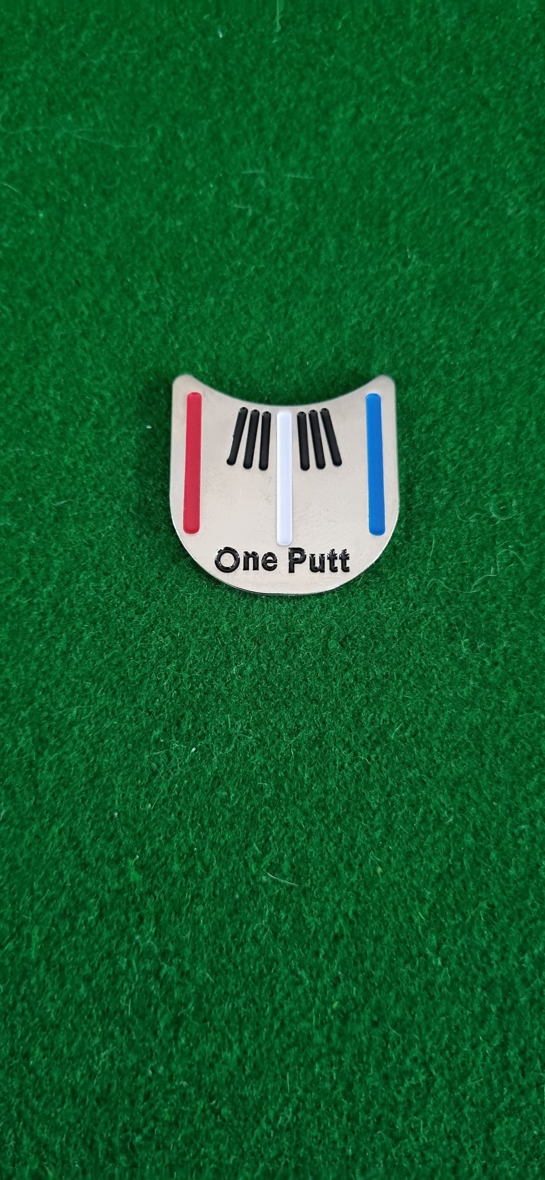 Golf Ball Marker with Magnetic Hat Clip - One Putt - New